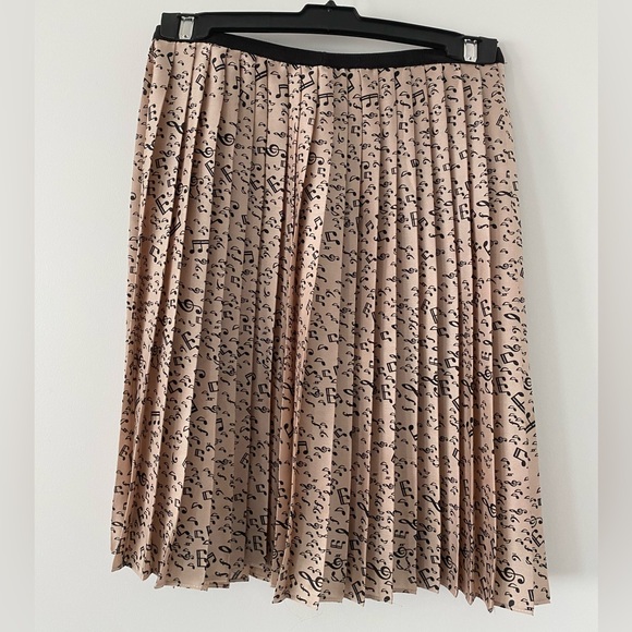 Dresses & Skirts - Pleated Skirt with music notes - Silk - Pleated